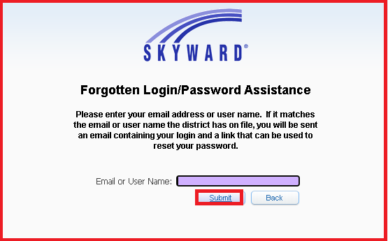 skyward alpine forgot password