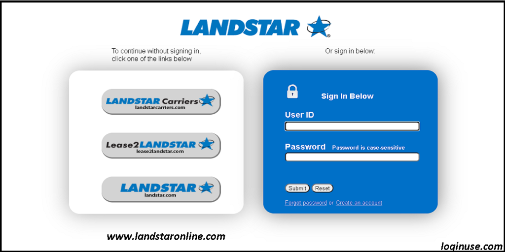 Landstar Load Board Login and Password Reset at